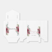 Ballotins Russe aquarelle Pastel Maroon Bloom Mariage Fav (Déplié)