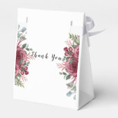 Ballotins Russe aquarelle Pastel Maroon Bloom Mariage Fav (Arrière)