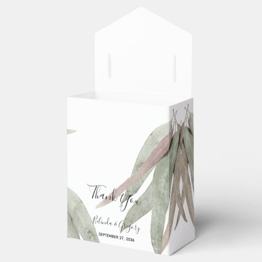 Ballotins Russe Mariage feuille Eucalyptus (Ouvert)