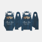 Ballotins Russe Pays Bois Marine Bleu Mariage Merci (Déplié)