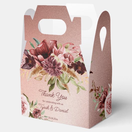 Ballotins Russe rose en or terre cuite rose mariage de autom (Ouvert)