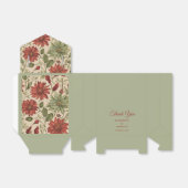 Ballotins Russe Sage Vert & Bourgogne Rouge Floral Automne (Déplié)