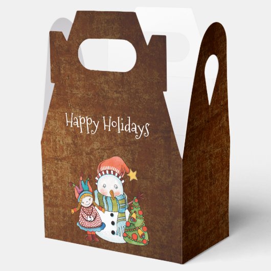 Ballotins Russe Snowman & poupée Noël Gable Ballotin (Ouvert)