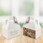 Ballotins Rustic Chic Photo Calligraphie Merci Mariage<br><div class="desc">Rustic Chic Photo Calligraphie Merci Mariage Favor Box</div>
