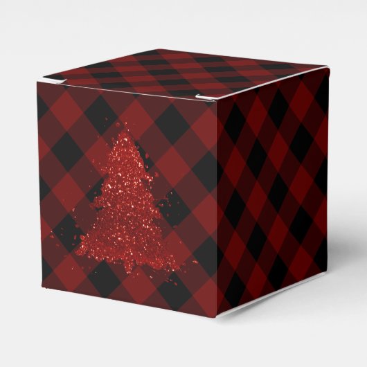 Ballotins Rustic Christmas Tree Buffalo Plaid Modern Checker (Verso)