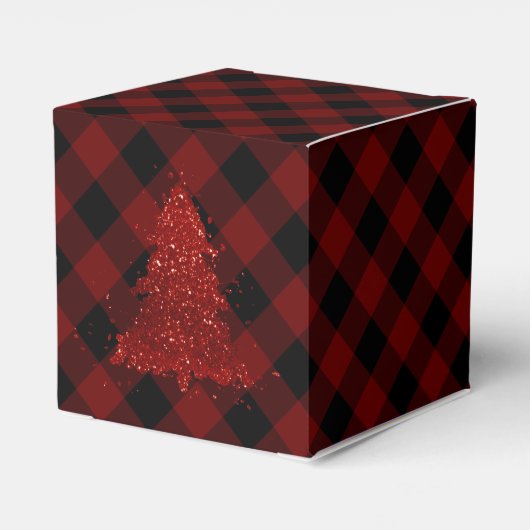 Ballotins Rustic Christmas Tree Buffalo Plaid Modern Checker (Arrière)