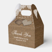 Ballotins Rustic Country Burlap Lace String Mariage (Arrière)