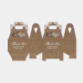 Ballotins Rustic Country Burlap Lace String Mariage (Déplié)