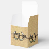 Ballotins Rustic Country Horseshoes Wedding Favor Box (Ouvert)