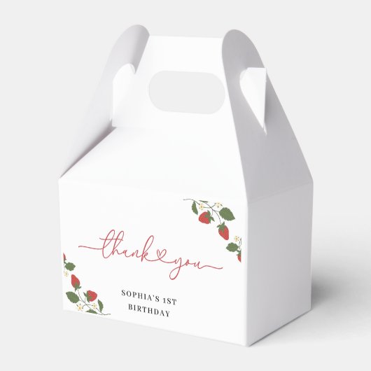 Ballotins Rustic Elegant Girl's Berry Première fête d'annive (Verso)