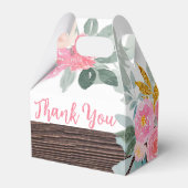 Ballotins Rustic Floral Party Favor Gable Box (Verso)
