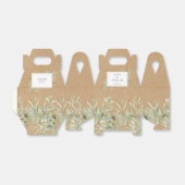 Ballotins Rustic Kraft Mariage Feuille de verdure (Déplié)