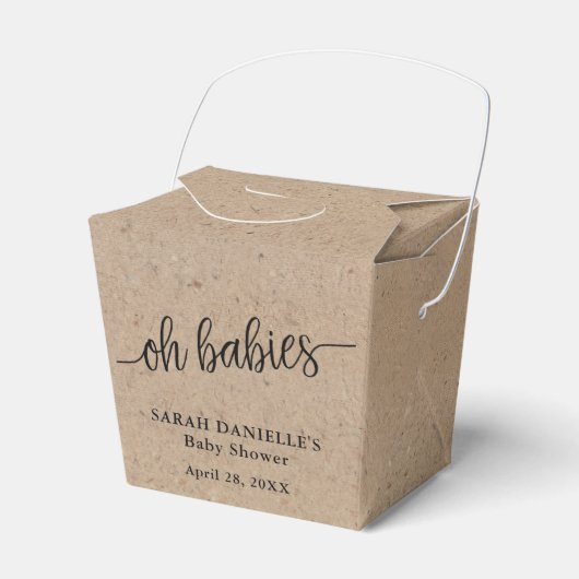 Ballotins Rustic Kraft Oh Babies Custom Take Out (Verso)