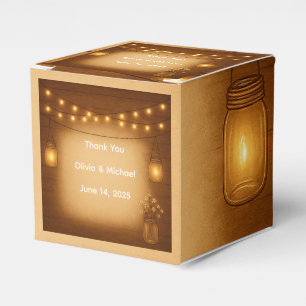 Ballotins Rustic Mason Jar boîte de mariage Favor