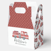Ballotins Rustic Red Firetruck Ballotin de fête d'anniversai (Ouvert)