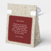 Ballotins Rustic Red Graduate Casquette Merci de graduation (Arrière)