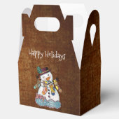 Ballotins Rustic Snowman & Chaussettes Ballotin de Noël (Ouvert)