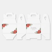 Ballotins Rustic Winter Poinsettia Red Christmas Wedding (Déplié)