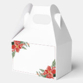 Ballotins Rustic Winter Poinsettia Red Christmas Wedding (Verso)