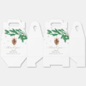 Ballotins Rustic Winter Snowflake Pine cone Baby Shower (Déplié)