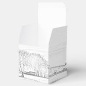 Ballotins Rustic Winter Wonderland Wedding Favor Box (Ouvert)