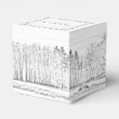 Ballotins Rustic Winter Wonderland Wedding Favor Box (Arrière)