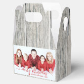 Ballotins Rustic Wood Joyeux Noël Photo Ballotin Gable (Ouvert)