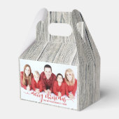 Ballotins Rustic Wood Joyeux Noël Photo Ballotin Gable (Verso)