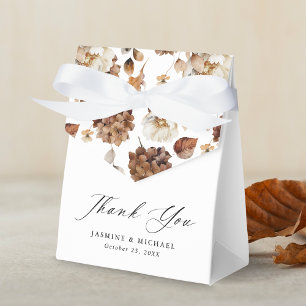 Ballotins Rustique Automne Floral Mariage Merci