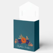 Ballotins Rustique Automne Orange Navy Bleu Floral Mariage (Ouvert)
