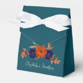 Ballotins Rustique Automne Orange Navy Bleu Floral Mariage (Verso)
