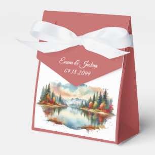 Ballotins Rustique Autumn Lakeside Mariage forestier