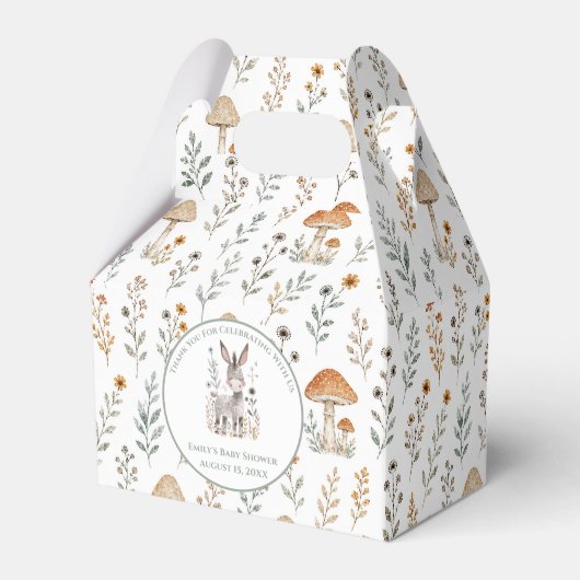 Ballotins Rustique Baby Shower de Bébé Âne | (Verso)