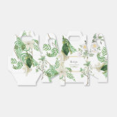 Ballotins Rustique blanc vert aquarelle Mariage or Floral (Déplié)