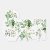 Ballotins Rustique blanc vert aquarelle Mariage or Floral (Déplié)