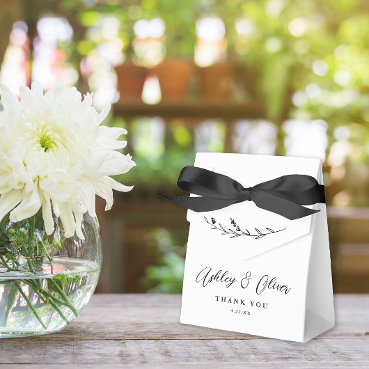 Ballotins Rustique Boho Black & White Fleur sauvage Mariage