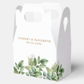 Ballotins Rustique Botanique Vert & Or Mariage Foliage (Ouvert)