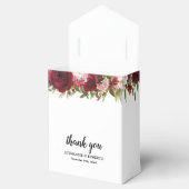 Ballotins Rustique Bourgogne Floral Wedding Favor Box (Ouvert)