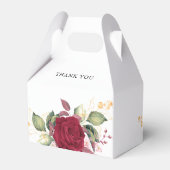 Ballotins Rustique Bourgogne Rouge Floral Mariage (Arrière)