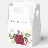 Ballotins Rustique Bourgogne Rouge Floral Mariage (Ouvert)