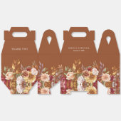 Ballotins Rustique Bourgogne Terracotta Mariage Floral (Déplié)