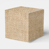 Ballotins Rustique Burlap Mariage Favor boîte cadeau (Arrière)