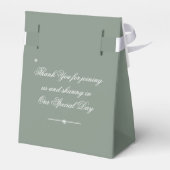 Ballotins Rustique Chic Sage Vert Élégant Merci Mariage (Arrière)