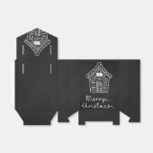 Ballotins Rustique Cute Gingerbread Maison Black Noël cadeau (Déplié)