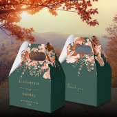 Ballotins Rustique Floral Emerald Vert Et Mariage Or