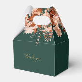 Ballotins Rustique Floral Emerald Vert Et Mariage Or (Arrière)