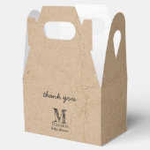 Ballotins Rustique Kraft papier Brown Look Monogramme Baby s (Ouvert)