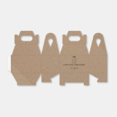 Ballotins Rustique Kraft papier Mason Jar Mariage coeur (Déplié)