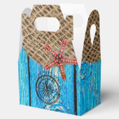 Ballotins Rustique Nautique Bleu Burlap Starfish (Ouvert)