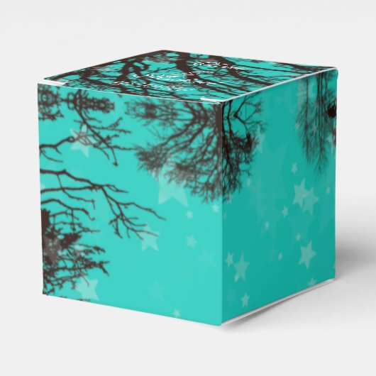 Ballotins Rustique Noir et Bleu Soirée Mariage Boîte de Fave (Verso)